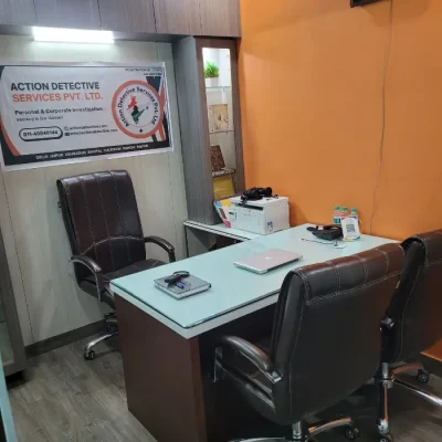 Private Detective Agency in Delhi - Action Detective Rohini office with a desk and chair, providing a functional workspace for productivity.